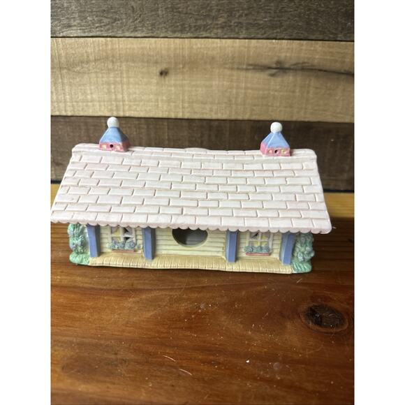 Vtg Midwest Easter Village Cottontail Lane Train Station In Box - Picture 3 of 7